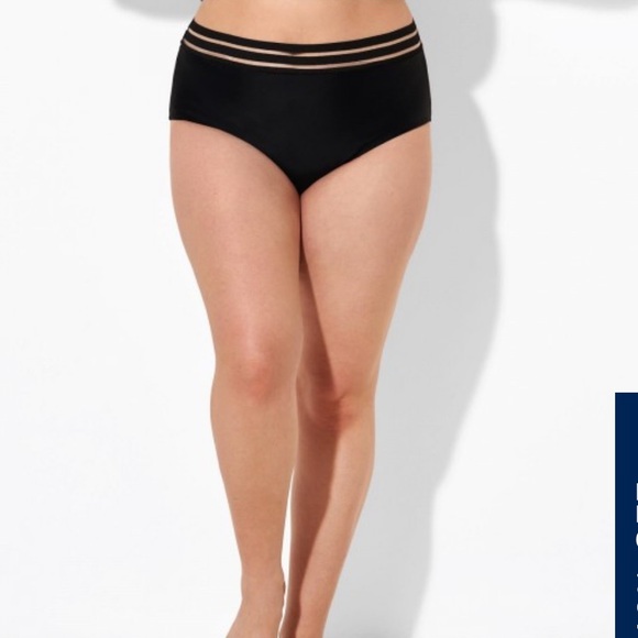 Meet Curve Women’s Mesh Crop & Bikini Top & High Waisted Mesh Bottoms Size XL - Picture 2 of 8